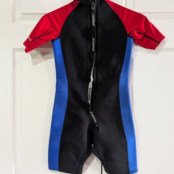 Stearns Youth Shortie Wetsuit, Neoprene Nylon, Black Blue Red, Size Medium, Warm - Picture 7 of 16
